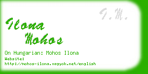 ilona mohos business card